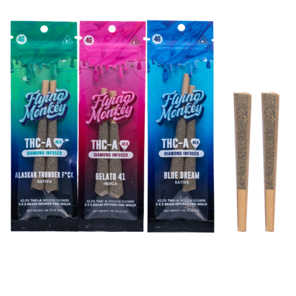 FLYING MONKEY THCA DIAMOND INFUSED PRE-ROLL 4G