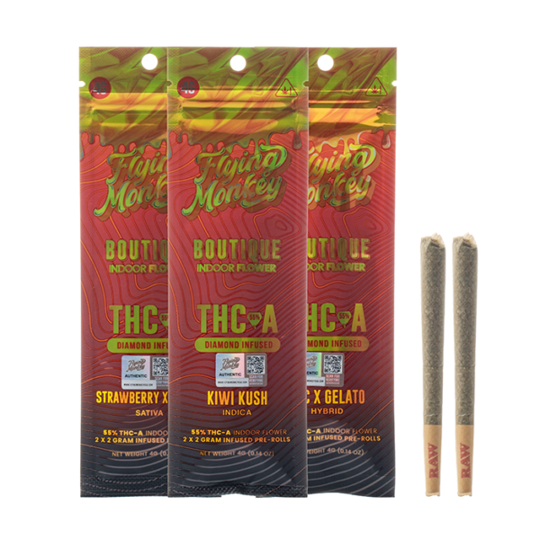 FLYING MONKEY BOUTIQUE 4G DIAMOND INFUSED PRE ROLLS